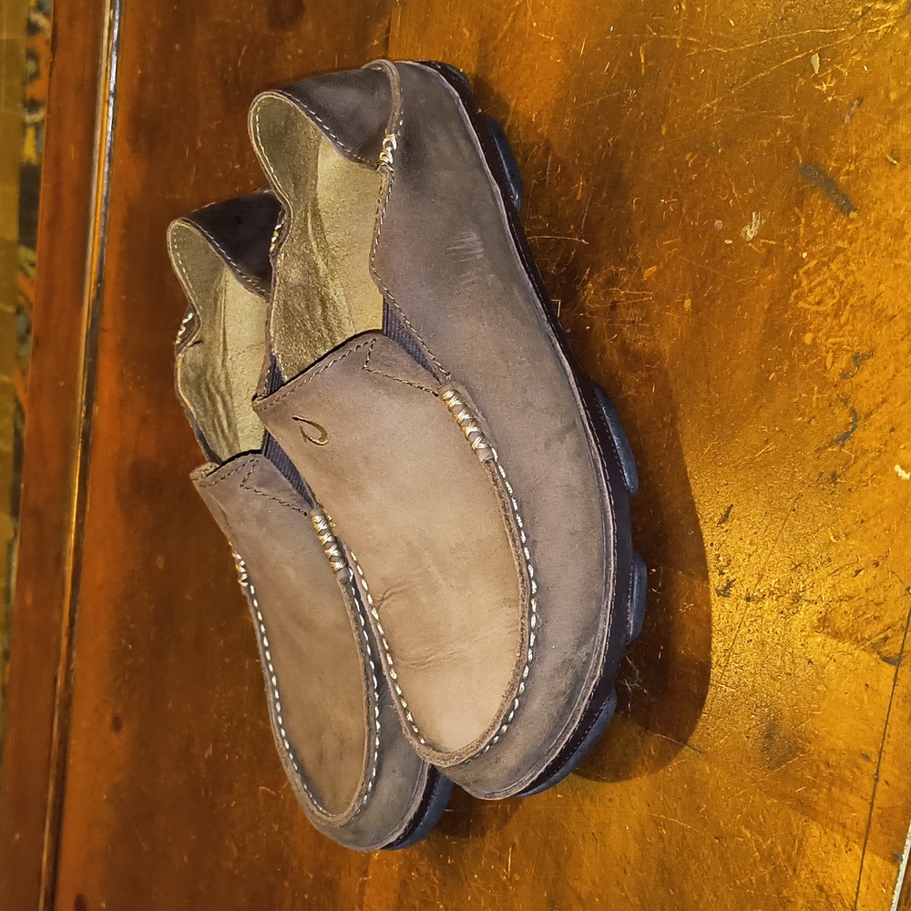 OluKai Men’s Brown Slip-On Loafers
